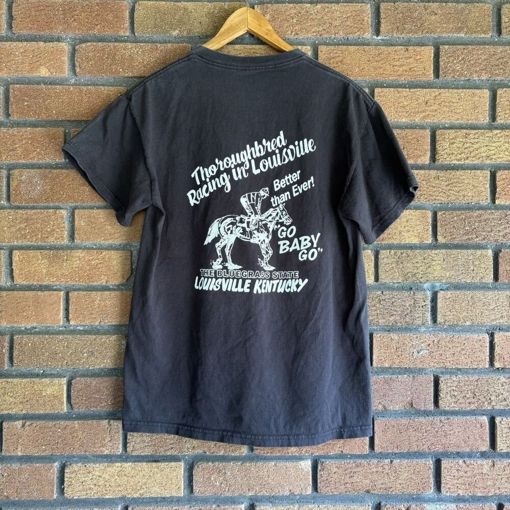 Vintage Grunge Graphic Casual Streetwear Tee Thoroughbred Racing Louisville Beer - Picture 4 of 6